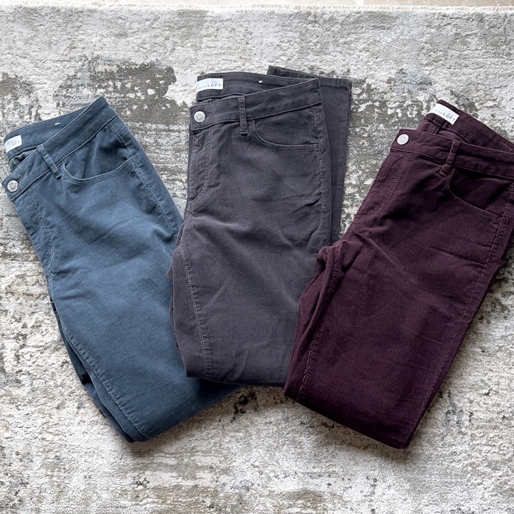 Loft curvy skinny corduroy- great fall colors 🍁